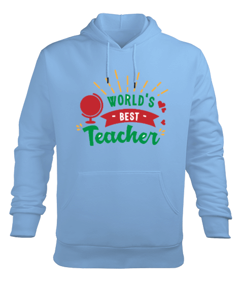 Tisho - Dünyanın en iyi öğretmeni Erkek Kapüşonlu Hoodie Sweatshirt