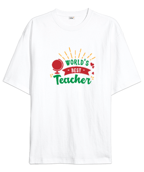 Tisho - Dünyanın en iyi öğretmeni Oversize Unisex Tişört