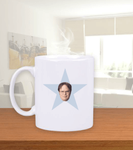 Tisho - Dwight Star Mug - The Office Beyaz Kupa Bardak