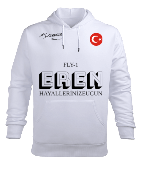 Tisho - e drone Erkek Kapüşonlu Hoodie Sweatshirt