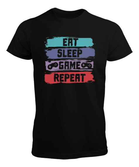 Tisho - Eat,Sleep,Game,Repeat Erkek Tişört