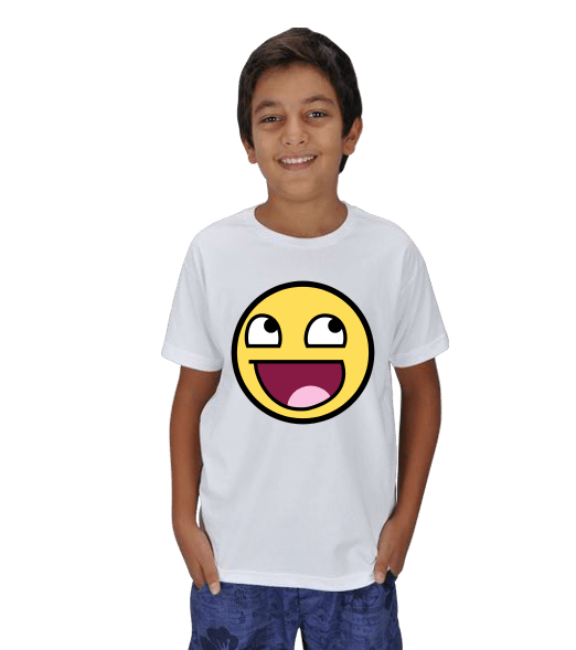 Tisho - Efsane Sade Beyaz Çocuk T-Shirt Çocuk Unisex