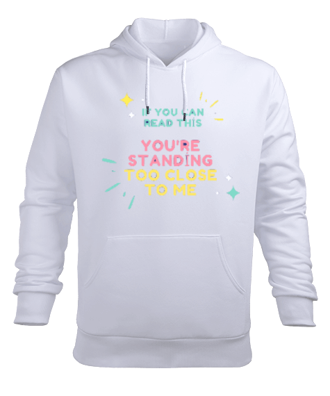 Tisho - Eğer bunu okuyorsan bana çok yakın duruyorsun espiri öğretmen Erkek Kapüşonlu Hoodie Sweatshirt