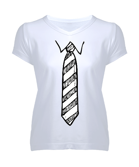 Tisho - eğitim kadın v yaka t-shirt Kadın V Yaka Tişört