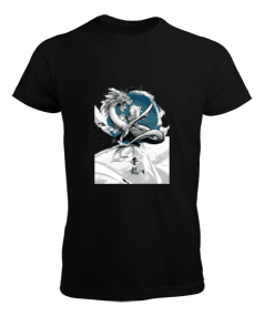 Tisho - Ejder ve samuray tasarımlı anime Erkek Tişört