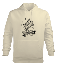Ejderha baskı Erkek Kapüşonlu Hoodie Sweatshirt - Tisho