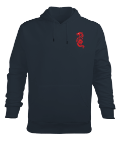 Ejderha Baskılı Erkek Sweatshirt Erkek Kapüşonlu Hoodie Sweatshirt - Tisho
