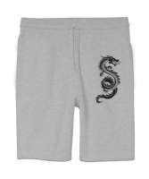 EJDERHA BASKILI Gri Unisex Sweatshirt Şort Regular Fit - Tisho