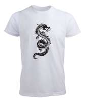 Ejderha Beyaz Erkek Tişört - Tisho