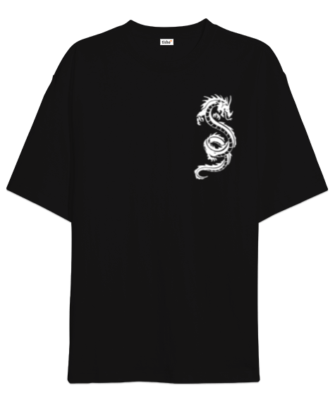 Tisho - ejderha desenli Oversize Unisex Tişört