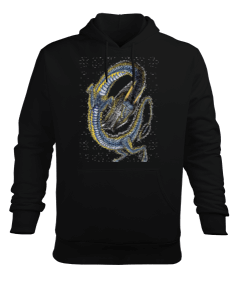 Ejderha Erkek Kapüşonlu Hoodie Sweatshirt - Tisho