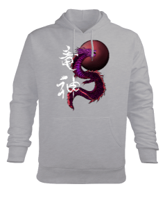 Ejderha Erkek Kapüşonlu Hoodie Sweatshirt - Tisho