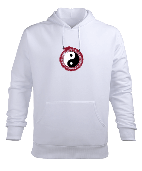 Ejderha Erkek Kapüşonlu Hoodie Sweatshirt - Tisho