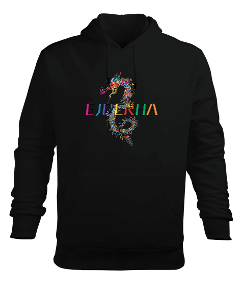 Tisho - Ejderha Erkek Kapüşonlu Hoodie Sweatshirt