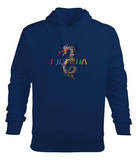 Ejderha Erkek Kapüşonlu Hoodie Sweatshirt - Tisho