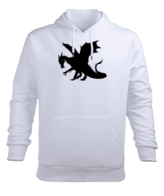 Ejderha Erkek Kapüşonlu Hoodie Sweatshirt - Tisho