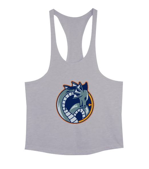 Tisho - Ejderha figürü fitness motivasyon Erkek Tank Top Atlet