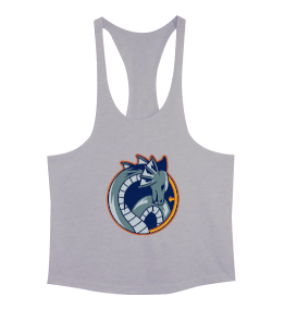 Ejderha figürü fitness motivasyon Erkek Tank Top Atlet - Tisho