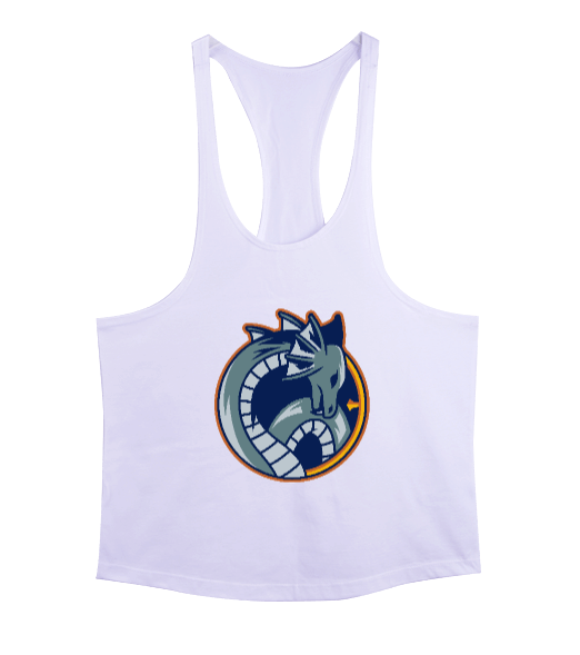 Tisho - Ejderha figürü fitness motivasyon Erkek Tank Top Atlet