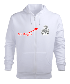 Ejderha Gücü Erkek Kapşonlu Fermuarlı - Tisho