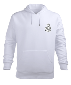 Ejderha Gücü Erkek Kapüşonlu Hoodie Sweatshirt - Tisho