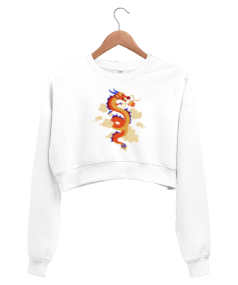 Ejderha Kadın Crop Sweatshirt - Tisho