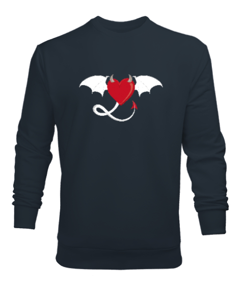 Tisho - Ejderha Kalp - Dragon Heart Füme Erkek Sweatshirt
