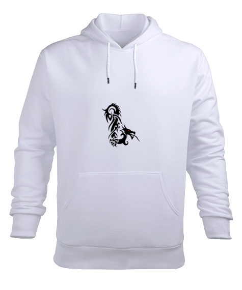 EJDERHA MOTİFİ Erkek Kapüşonlu Hoodie Sweatshirt - Tisho