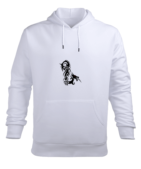 Tisho - EJDERHA MOTİFİ Erkek Kapüşonlu Hoodie Sweatshirt