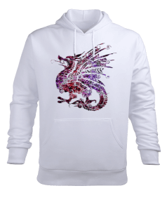 EJDERHA MOTİFLİ Erkek Kapüşonlu Hoodie Sweatshirt - Tisho