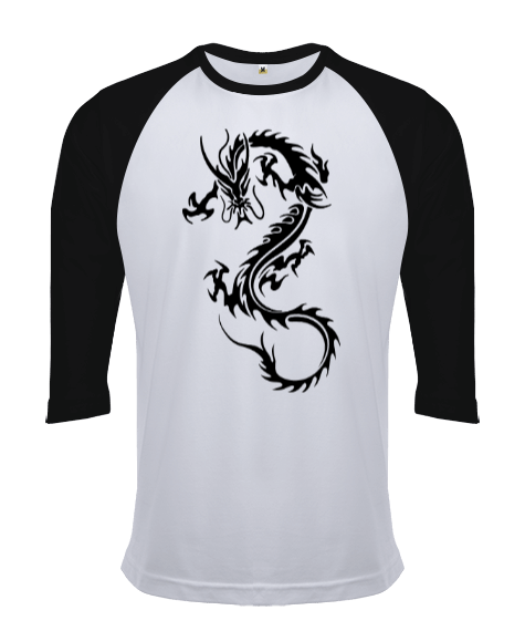 Ejderha Orjinal Reglan 3/4 Kol Unisex Tişört - Tisho