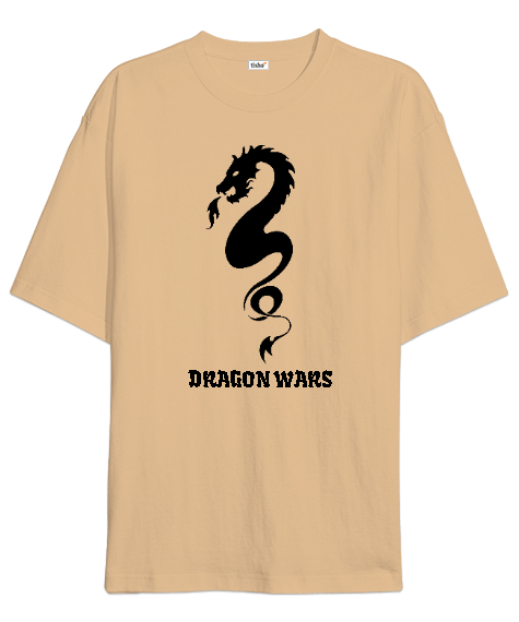 Tisho - Ejderha Savaşları tasarımlı Oversize Unisex Tişört