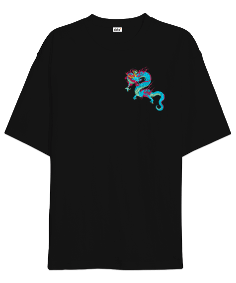 Tisho - Ejderha Tasarımlı Oversize Unisex Tişört
