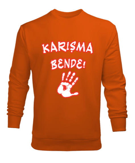 Tisho - El işareti baskılı erkek Erkek Sweatshirt