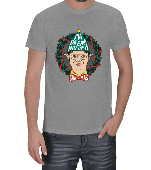 Tisho - Elf Dwight - The Office T-shirt Erkek Tişört
