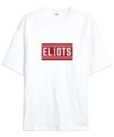 Eliots Baskılı-46 Beyaz Oversize Unisex Tişört - Thumbnail