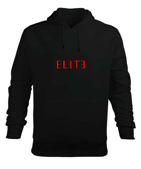 Tisho - Elite Sweatshirt Erkek Siyah Erkek Kapüşonlu Hoodie Sweatshirt
