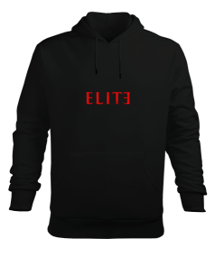 Elite Sweatshirt Erkek Siyah Erkek Kapüşonlu Hoodie Sweatshirt