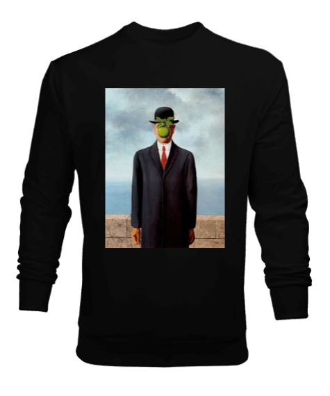 Tisho - ELMA KAFA ADAM BASKILI ERKEK HOODİE Erkek Sweatshirt