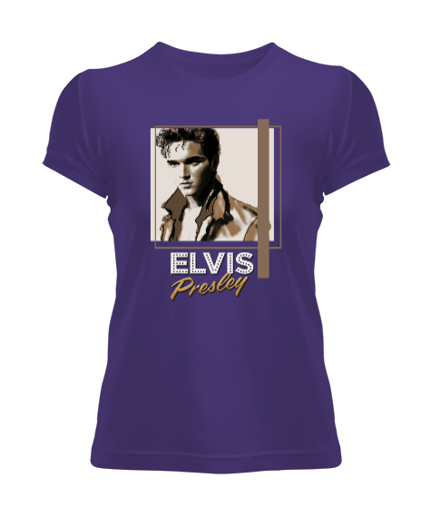 Tisho - Elvis Presley Mor Kadın Tişört