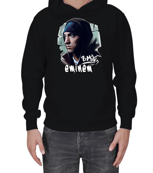 Eminem Erkek Kapüşonlu Hoodie Sweatshirt