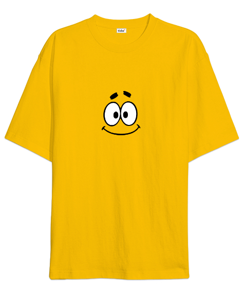 Tisho - Emoji Baskılı Sarı Oversize Unisex Tişört