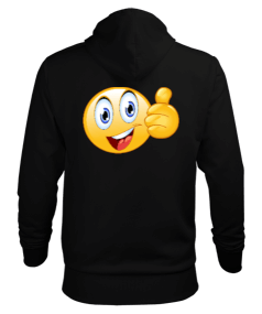 Emoji Erkek Kapüşonlu Hoodie Sweatshirt - Thumbnail