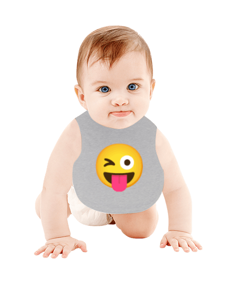 Tisho - Emoji Tasarımlı Bebek Mama Önlüğü