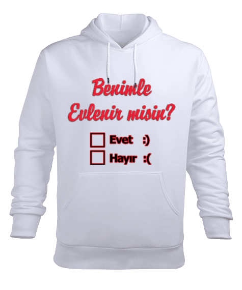 Tisho - En güzel Evlilik Hediyesi Erkek Kapüşonlu Hoodie Sweatshirt