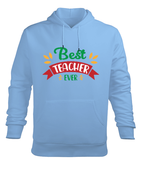 Tisho - En iyi öğretmen best teacher ever Erkek Kapüşonlu Hoodie Sweatshirt