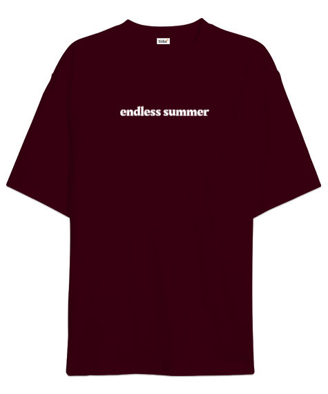 Tisho - Endless Summer Bordo Oversize Unisex Tişört