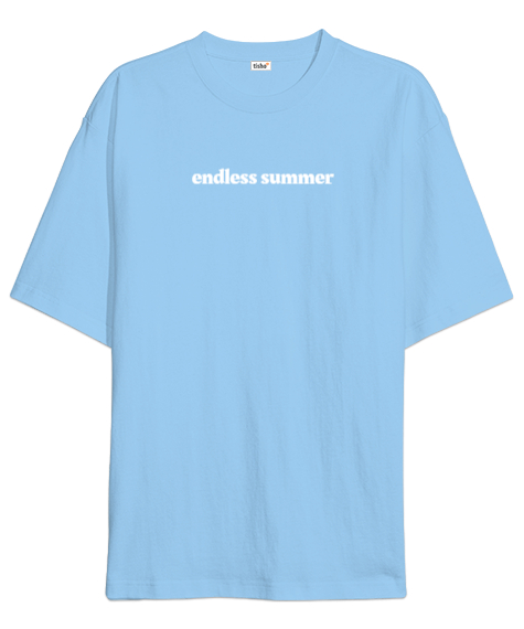 Tisho - Endless Summer Buz Mavisi Oversize Unisex Tişört