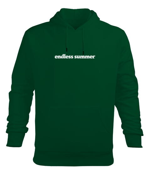 Tisho - Endless Summer Çimen Yeşili Erkek Kapüşonlu Hoodie Sweatshirt