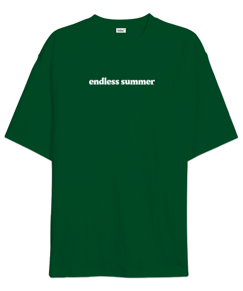 Tisho - Endless Summer Çimen Yeşili Oversize Unisex Tişört